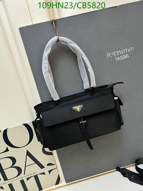 Prada Black Canvas & Leather Shoulder Bag, 31*17*11CM, Model 1A596