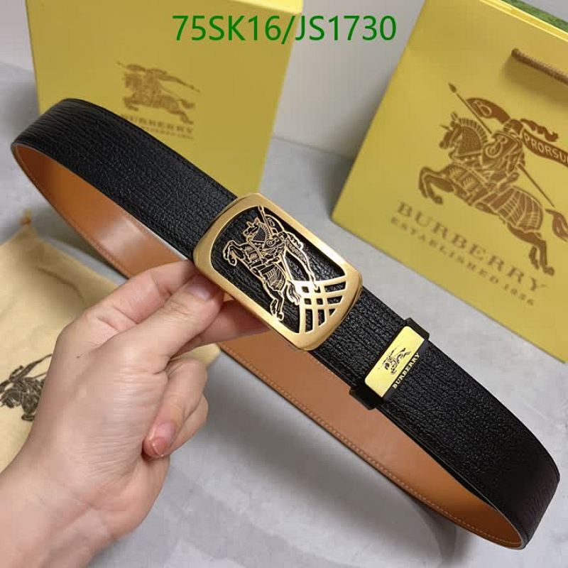 Burberry Leather Belt with Iconic Knight Buckle - Stylish and Durable