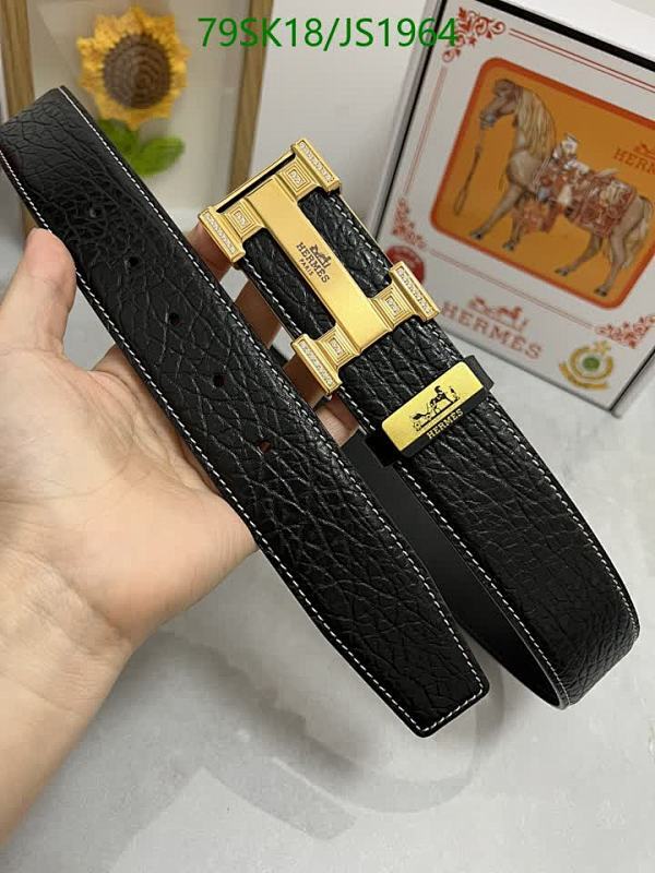 Hermes Belt for Men, Black Leather Belt with Gold Buckle, Size 95-120cm
