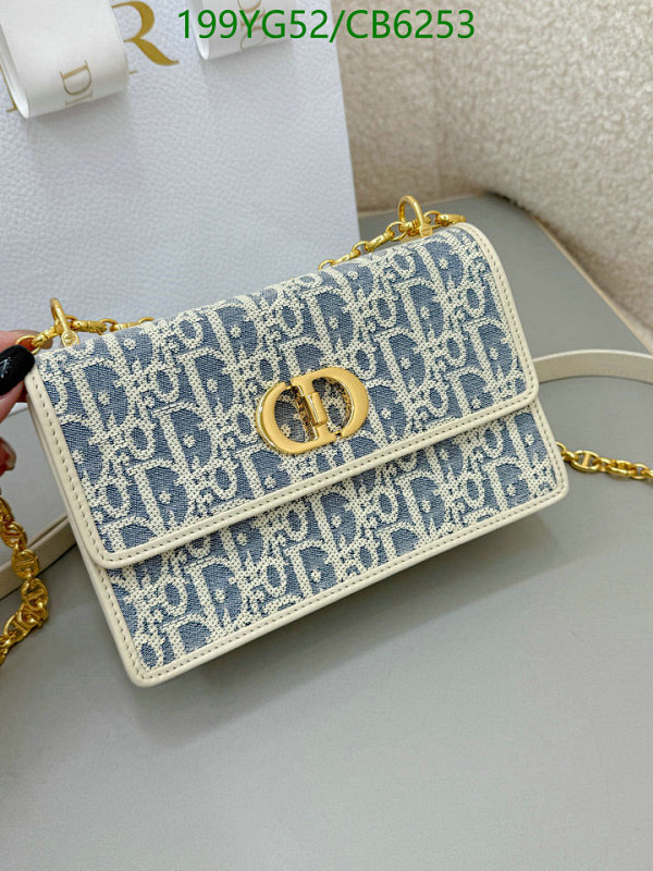 Dior Blue Embroidered Canvas & Leather Bobby Bag, 18 cm