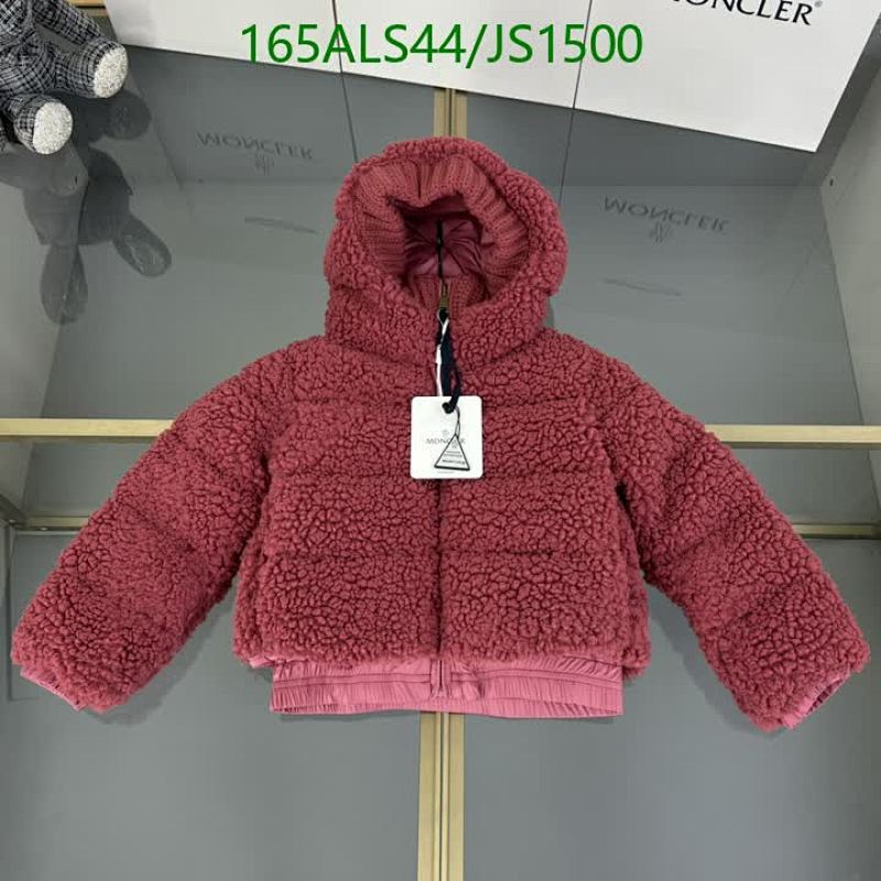 Moncler Kids' Pink Fleece Hooded Jacket - Warm and Stylish Outerwear