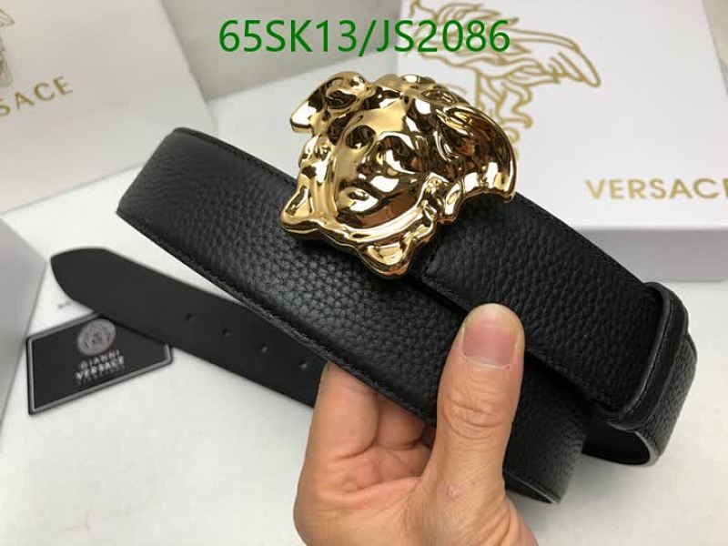 Versace Leather Belt with Medusa Buckle, Black Cowhide, 3.8cm Width