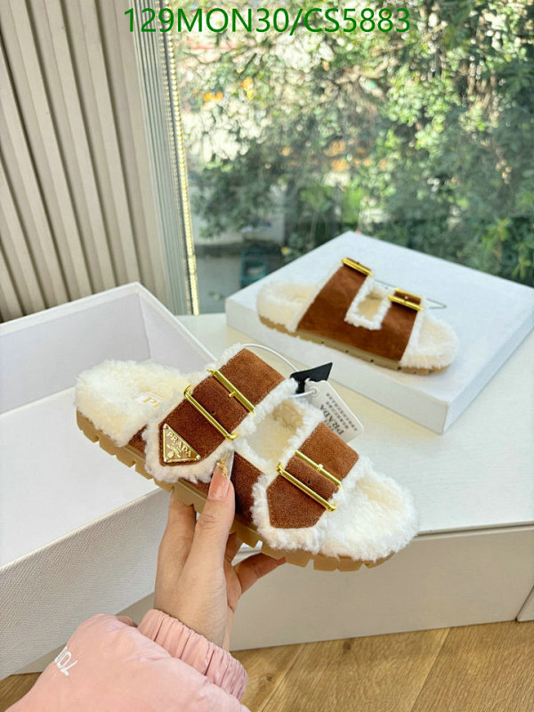 Prada Women's Shearling Sandals - Buckle Detail, Comfortable & Stylish