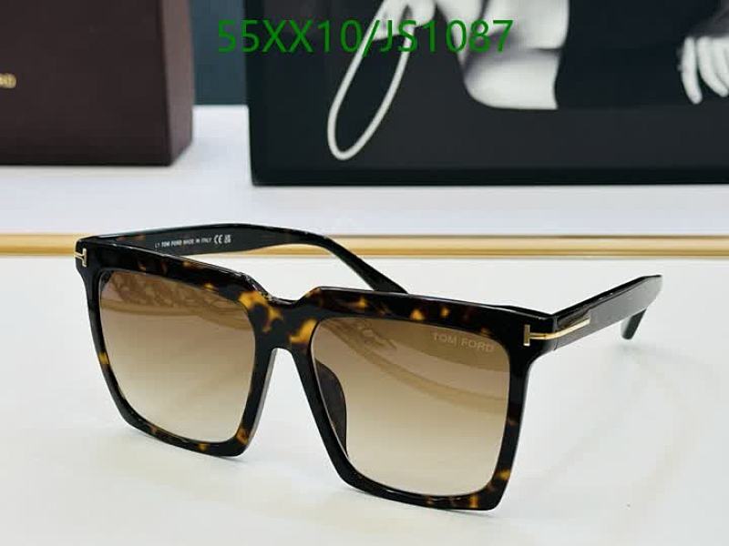 Tom Ford JS1087 Square Sunglasses, Tortoise Frame, Brown Gradient Lenses, 58-16-145 6 Tom Ford JS1087 Square Sunglasses, Tortoise Frame, Brown Gradient Lenses, 58-16-145