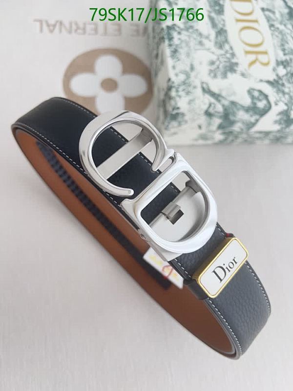 Dior Belt Cowhide Leather with Iconic CD Buckle, 3.5cm Width, Stylish Design