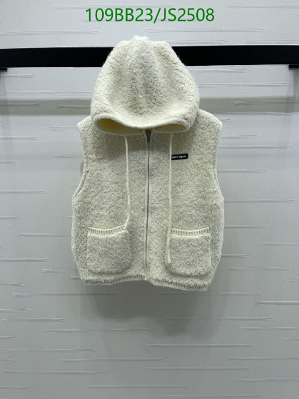 Miu Miu Wool Blend Hooded Vest - Cozy, Stylish Outerwear for Women