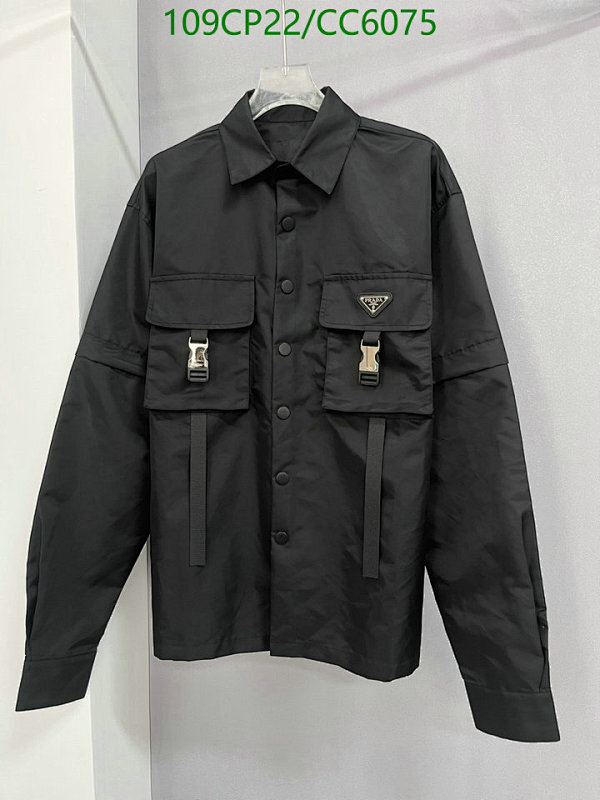 Prada Detachable Sleeve Nylon Shirt Unisex Black, Sizes S-L