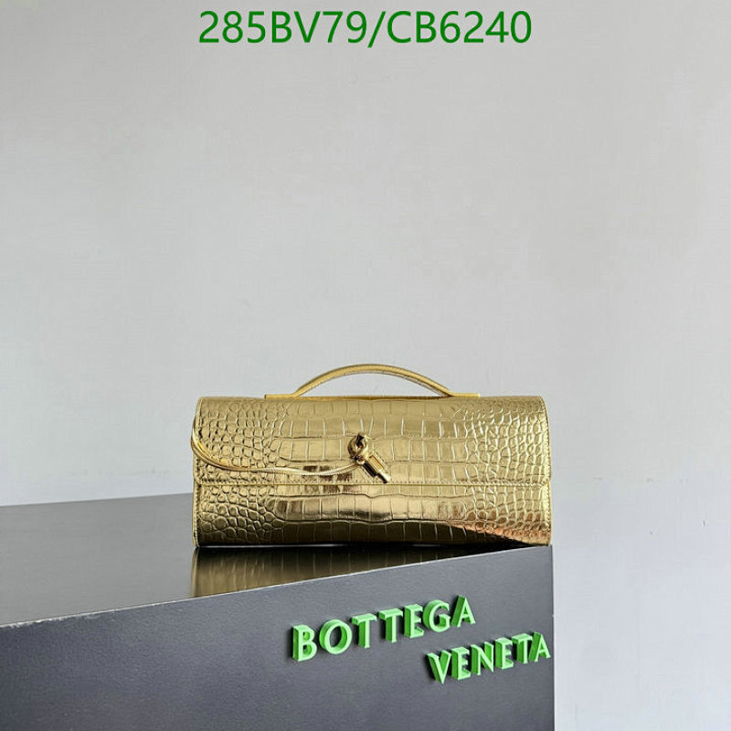 Bottega Veneta Gold Croc-Embossed Leather Top Handle Bag, 31*13*3CM