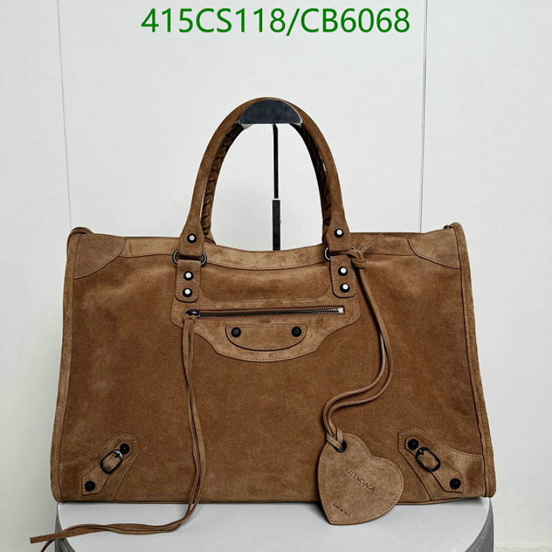 Balenciaga Brown Genuine Leather Tote Bag, 46*29*17CM, Model 188069
