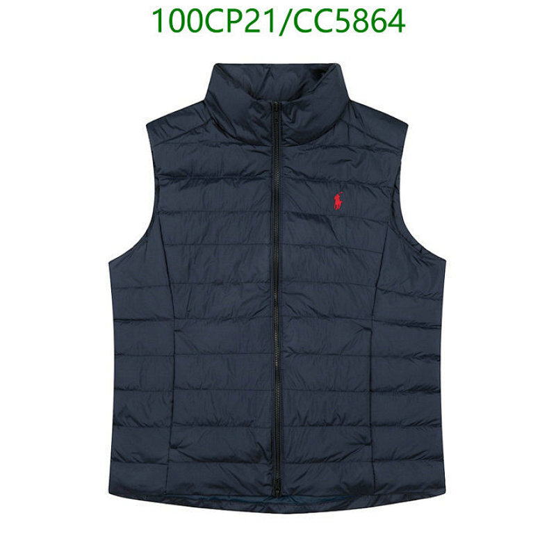 Ralph Lauren Padded Vest - Navy Blue, Full Zip Front with Signature Logo