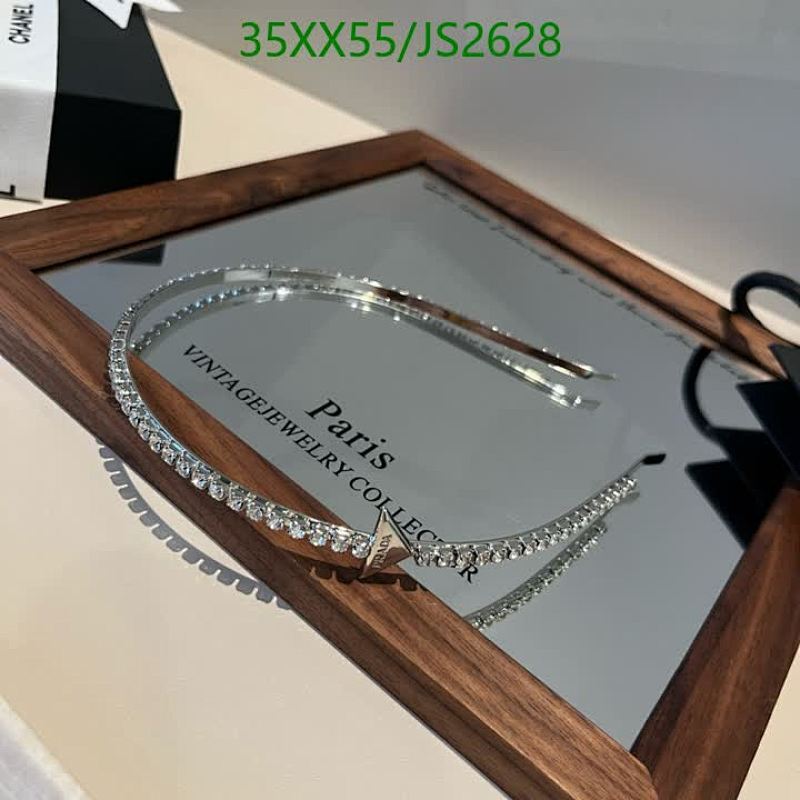 Prada Crystal Embellished Star Headband - JS2628 2 Prada Crystal Embellished Star Headband - JS2628