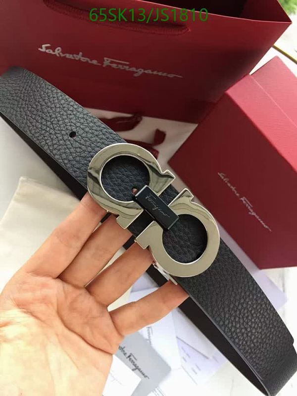 Salvatore Ferragamo Men's Reversible Leather Belt, Black, Silver Buckle