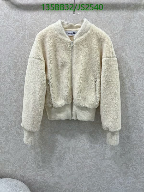 Christian Dior Cream-Colored Fleece Jacket - Cozy Style for Women