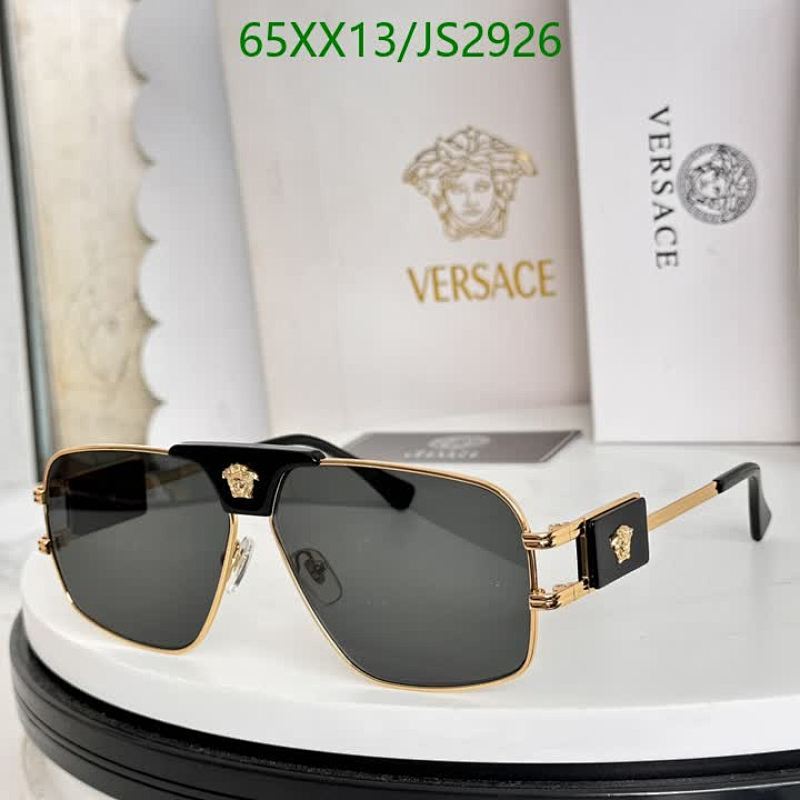 Versace JS2926 Men's Gold-Tone Metal Frame Sunglasses with Gray Lens
