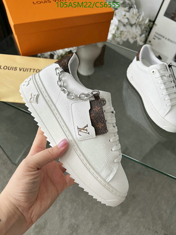 Louis Vuitton Women's White Leather Run Away Pulse Sneaker with Chain Detail