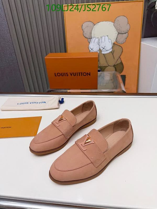 Louis Vuitton Women's Pink Cowhide Leather Loafers - EU35-42