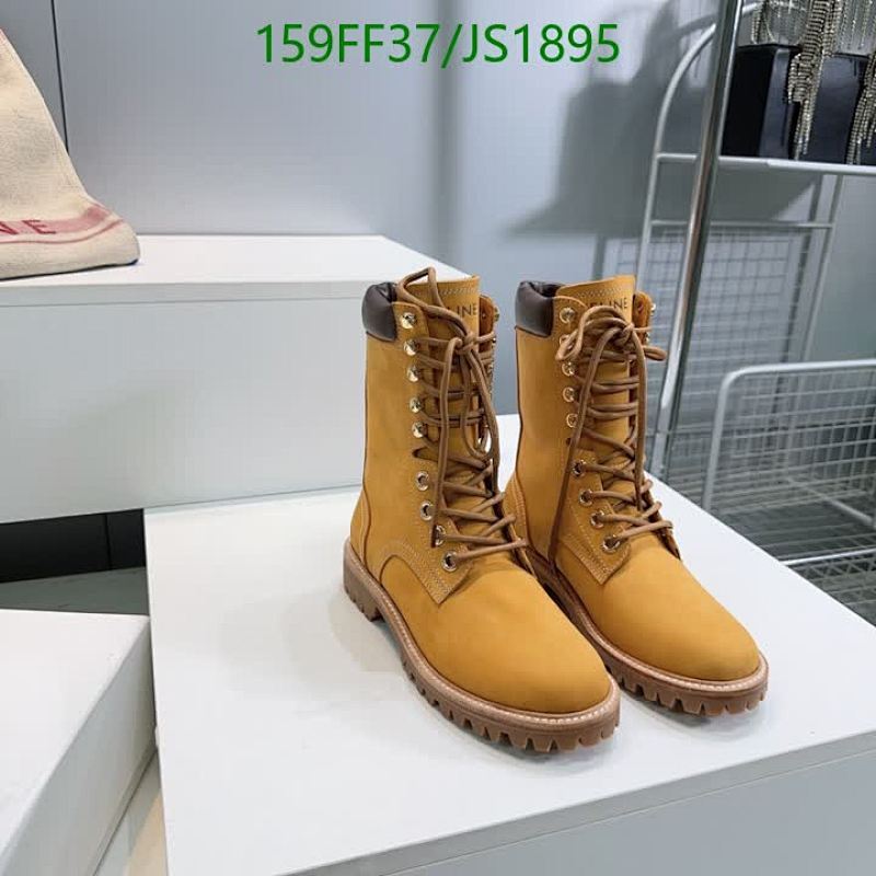 Celine Lace-Up Ankle Boots in Yellow Cowhide Leather - Unisex, EU35-45