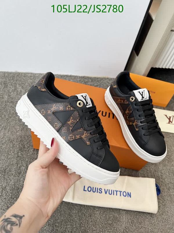 Louis Vuitton Women's Leather Sneaker, Black, Monogram, EU34-EU42