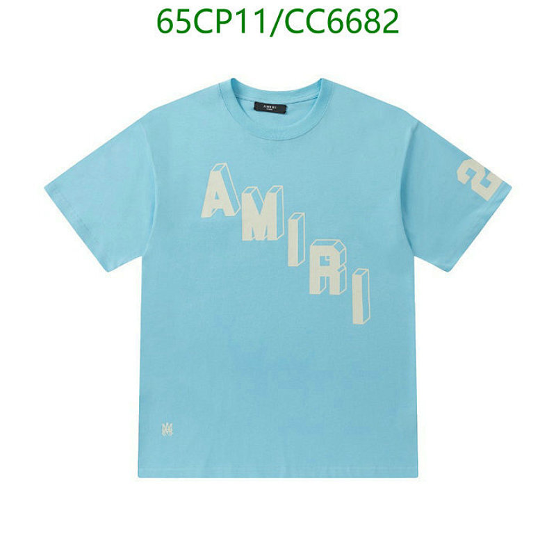 Amiri Men's Light Blue Cotton T-Shirt with 3D Logo, Size S-XL