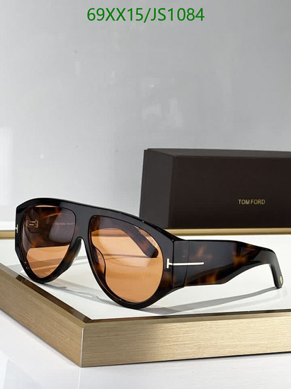 Tom Ford JS1084 Sunglasses - Brown Frame, Orange Lens, Size 60-12-140