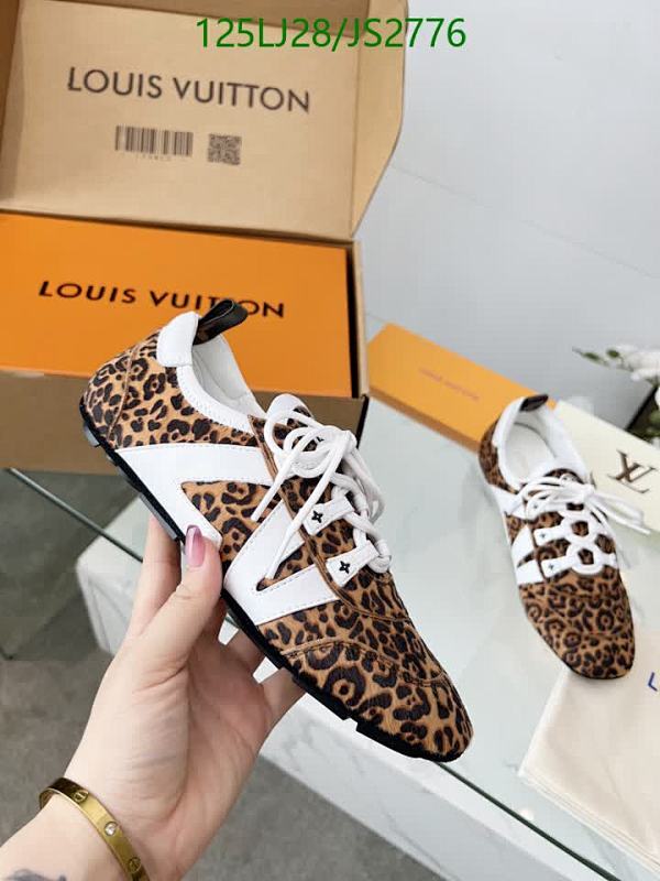 Louis Vuitton Women's Leopard Print Cowhide Leather Lace-Up Sneakers, Size EU35-41