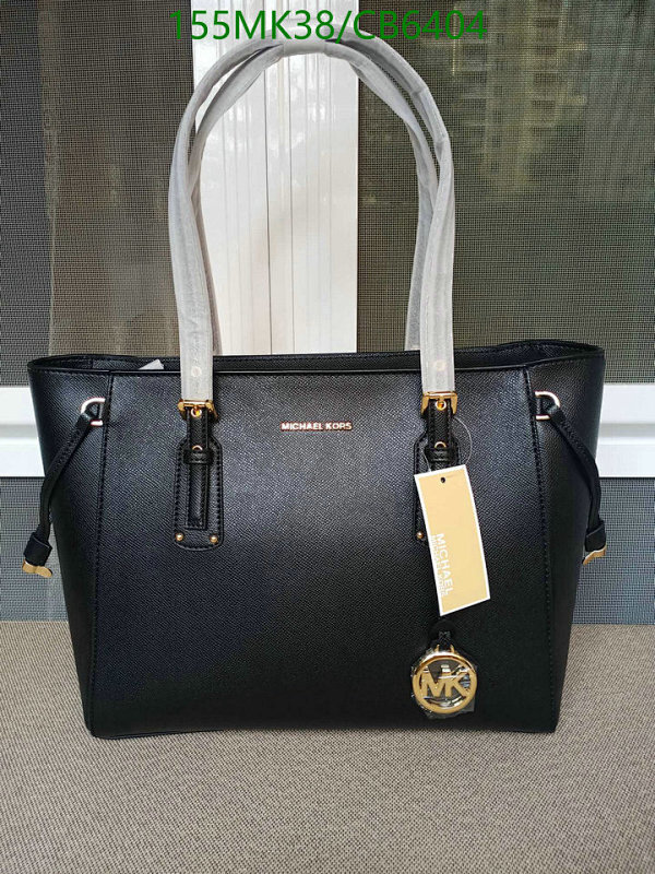 Michael Kors Black Cowhide Leather Tote Bag with Gold-Tone Hardware