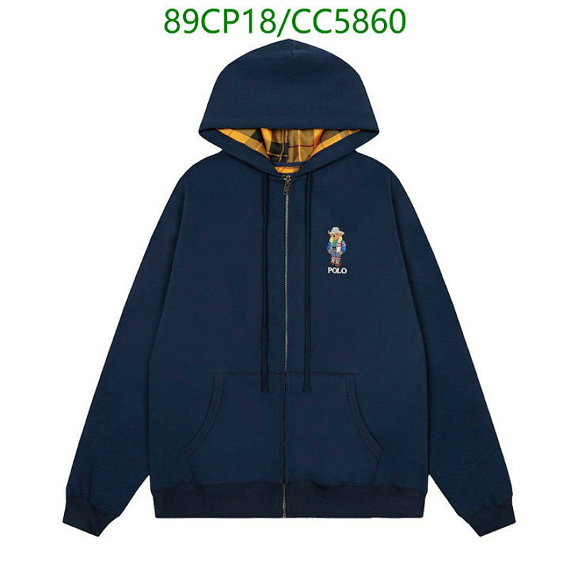 Ralph Lauren Navy Blue Bear Full-Zip Hoodie, Cozy and Stylish S-XL