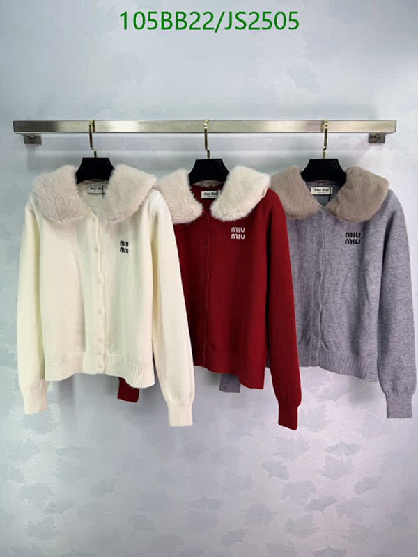 Miu Miu Wool Cardigan with Fur Collar, Designer Style, S-M-L Sizes