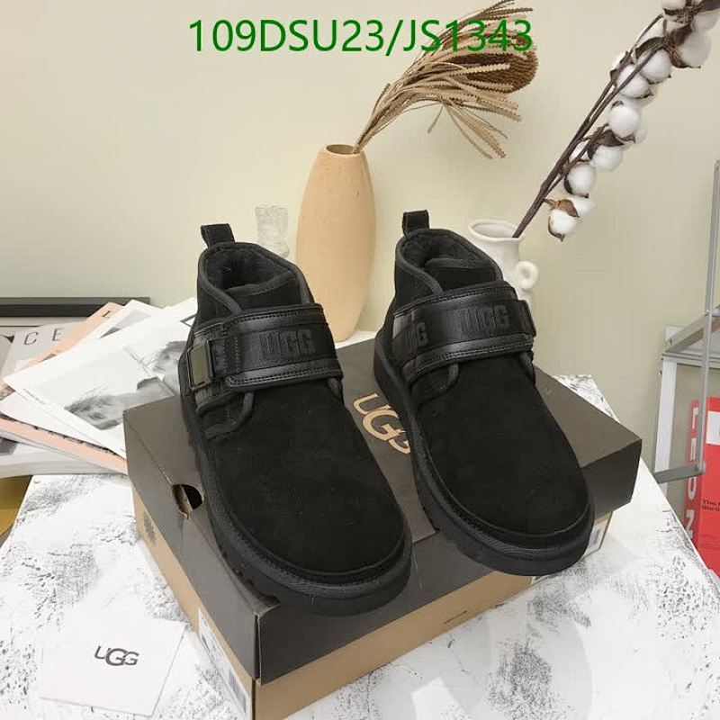 UGG Men's Black Wool Ankle Boots with Strap - EU39-44 - Stylish & Comfortable