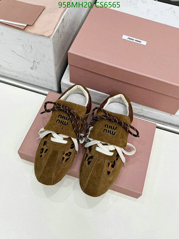 Miu Miu Women's Suede and Horsehair Sneakers with Leopard Print Detail