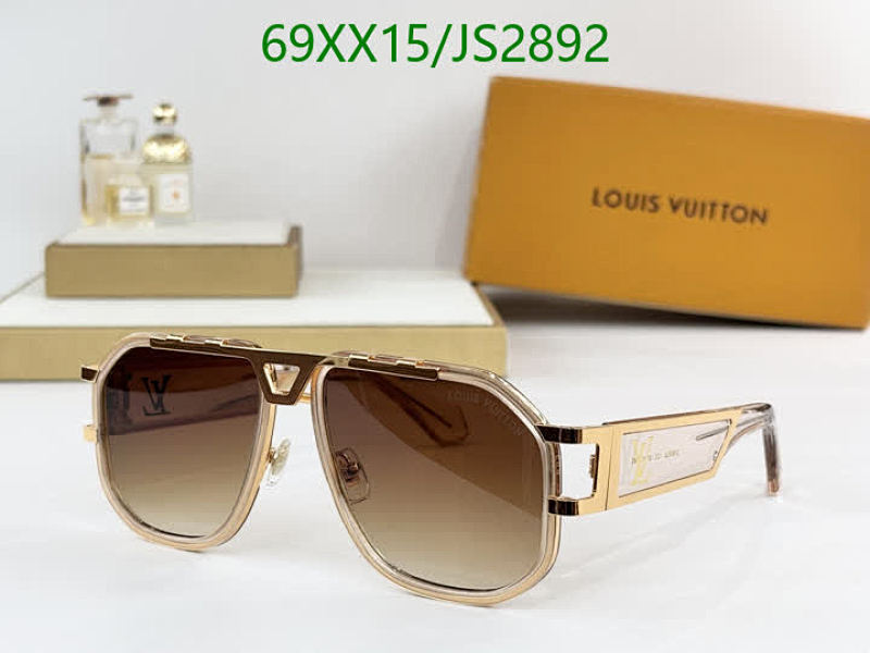 Louis Vuitton JS2892 Gold-Tone Metal Frame Sunglasses Brown Gradient Lens