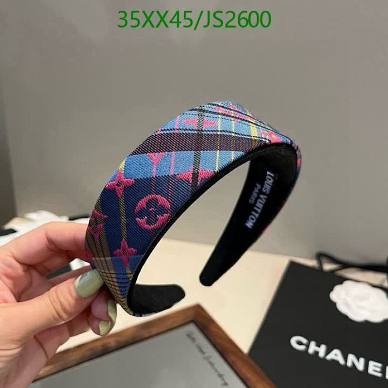 Louis Vuitton Headband, Classic Plaid Pattern, Stylish Hair Accessory 5 Louis Vuitton Headband, Classic Plaid Pattern, Stylish Hair Accessory