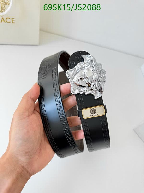 Versace Medusa Buckle Leather Belt | JS2088, Cowhide, Width 3.8cm, Length 95-120cm