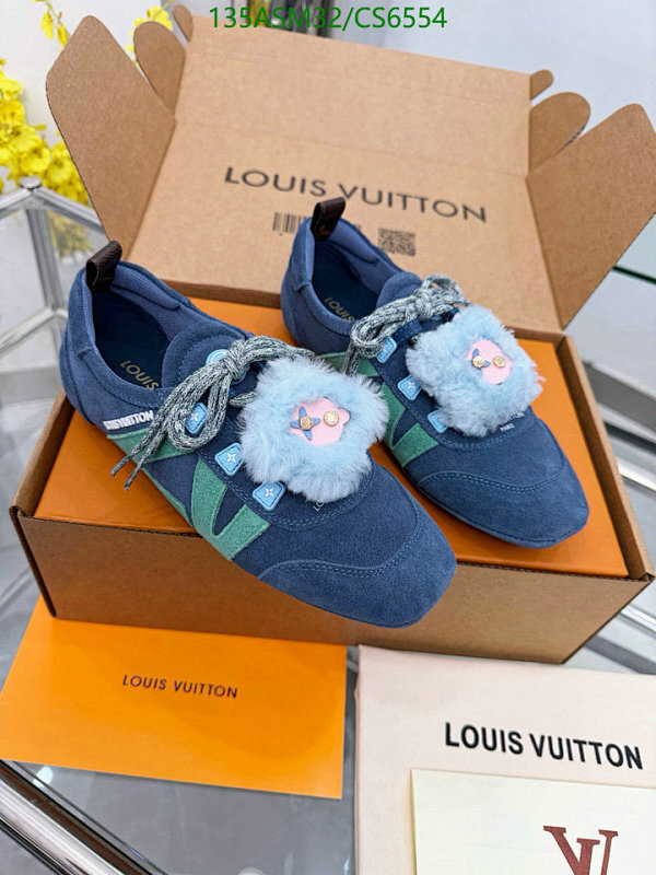 Louis Vuitton Women's Blue Suede Casual Shoes with Fur Accents, Size EU35-41