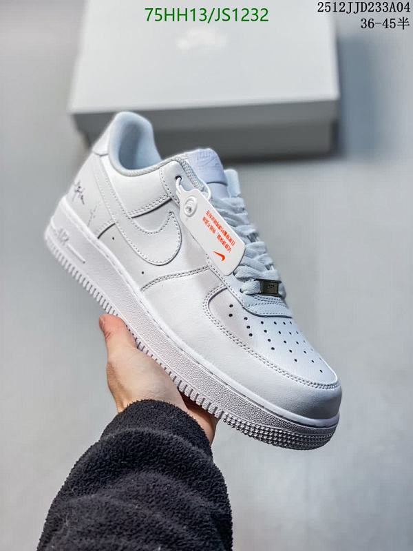 Nike Air Force 1 '07: Iconic All-White Leather Sneakers, Unisex Sizes EU36-45 4 Nike Air Force 1 Low White Casual Shoes Unisex Size EU36-45 - JS1232