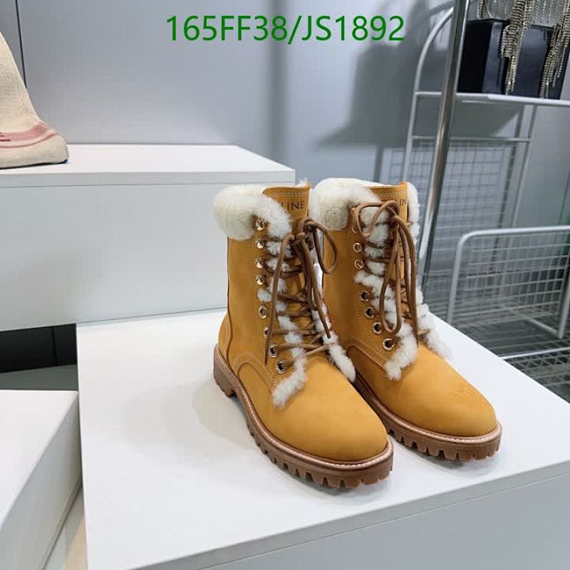 Celine Women's Wool & Cowhide Lace-Up Ankle Boots - Stylish and Comfortable