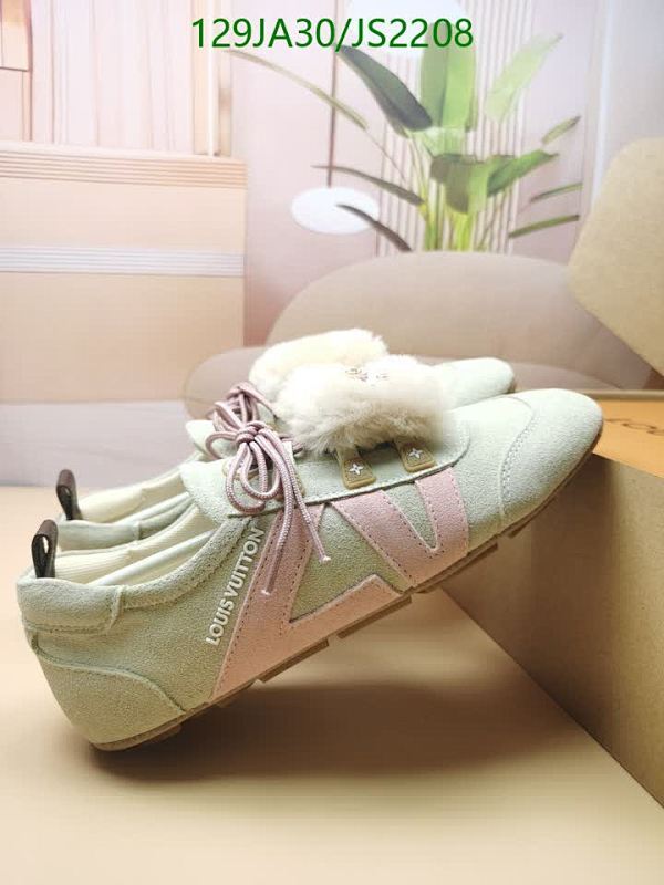 Louis Vuitton Women's JS2208 Cream & Pink Suede Sneakers, EU Size 35-41