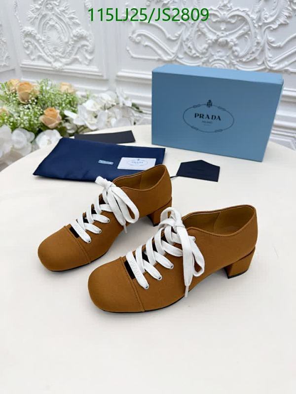 Prada Women's Lace-Up Block Heel Shoes - Classic Style, Comfortable Fit