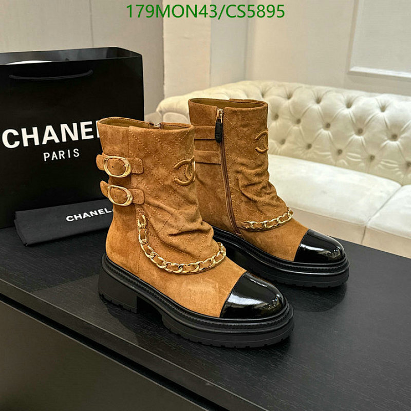 Chanel Women's Suede & Sheepskin Ankle Boots with Chain Accent - EU35-41 2 Chanel Women's Suede & Sheepskin Ankle Boots with Chain Accent - EU35-41