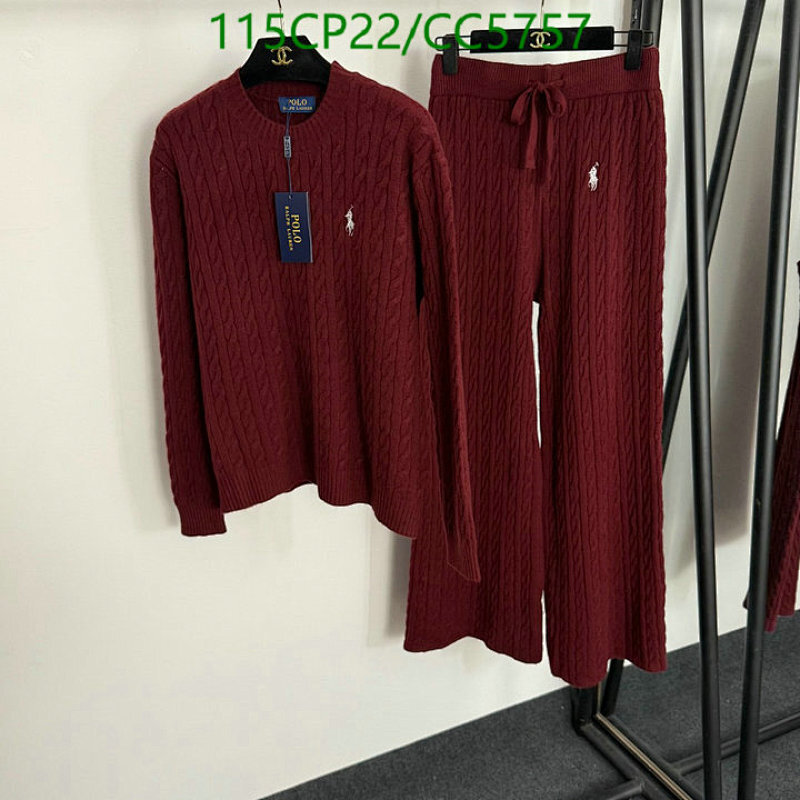 Ralph Lauren Cable-Knit Sweater and Pants Set - Burgundy, S-XL