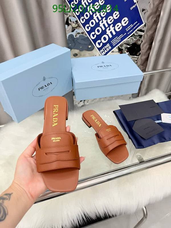 Prada Women's Leather Slide Sandals - Stylish & Comfortable, EU35-42