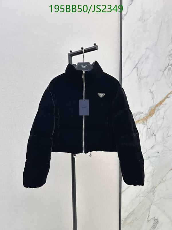 Prada Velvet Padded Jacket - Black, Size S-M-L - Stylish & Comfortable