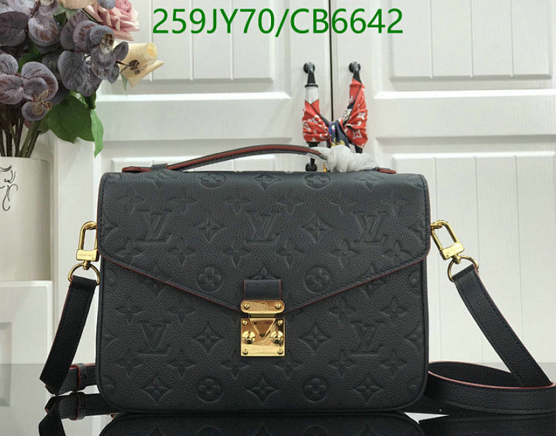 Louis Vuitton Black Embossed Leather Crossbody Bag, 25 x 19 x 9 CM