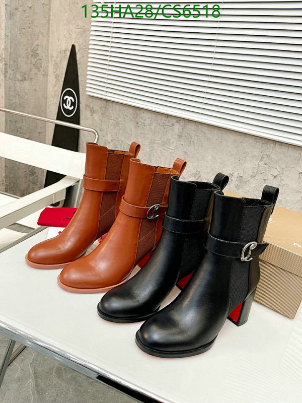 Christian Louboutin Women's Heeled Ankle Boots, Sheepskin & Cowhide Leather