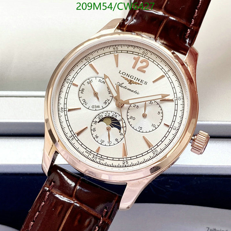 Longines Automatic Watch, 40mm Stainless Steel Case, Brown Leather Strap