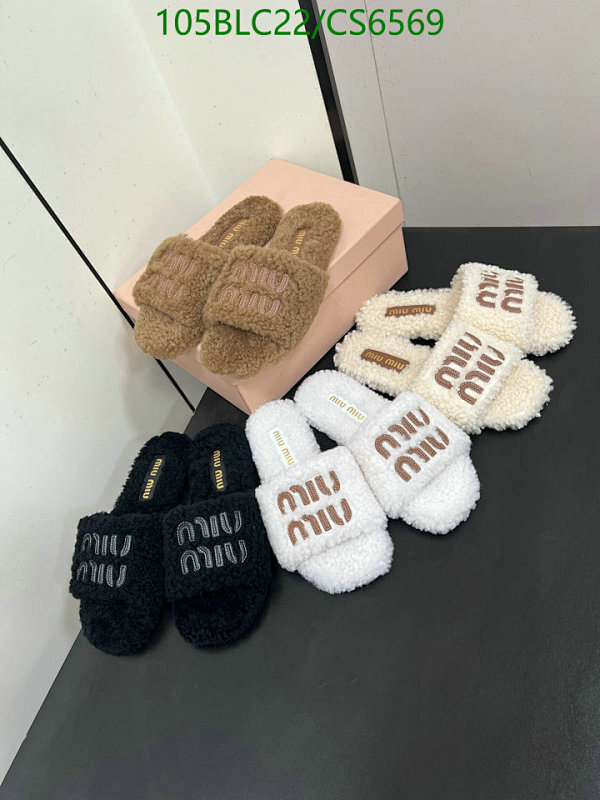 Miu Miu Women's Wool Blend CS6569 Slide Slippers - EU35-40