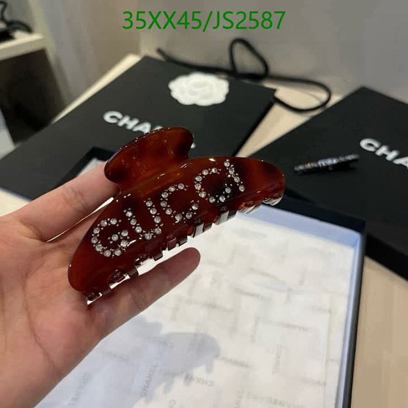 Gucci Hair Claw Clip with Rhinestone Logo - Tortoiseshell Acetate