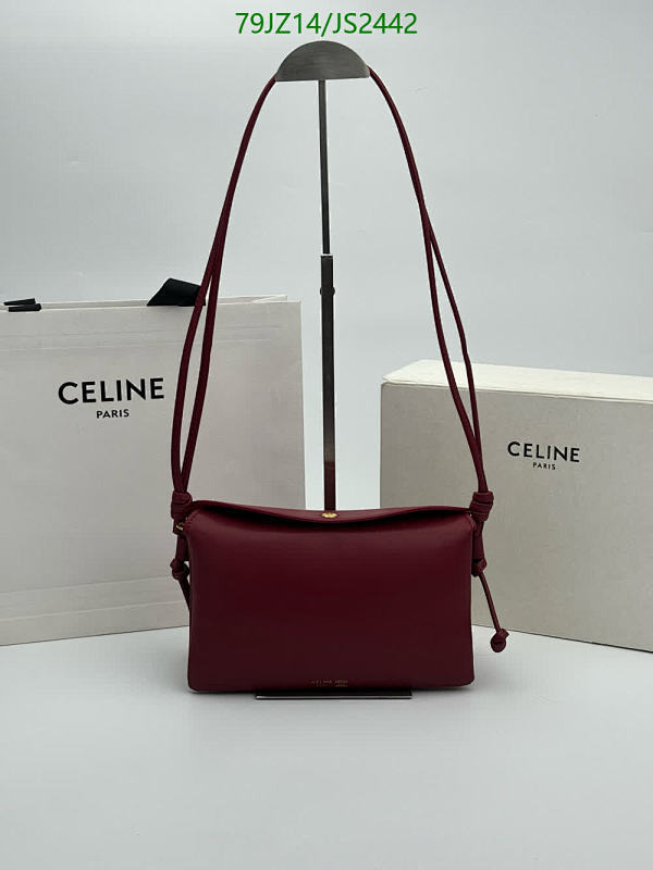 Celine Bag in Burgundy Genuine Leather, 22cm - Stylish Shoulder Bag