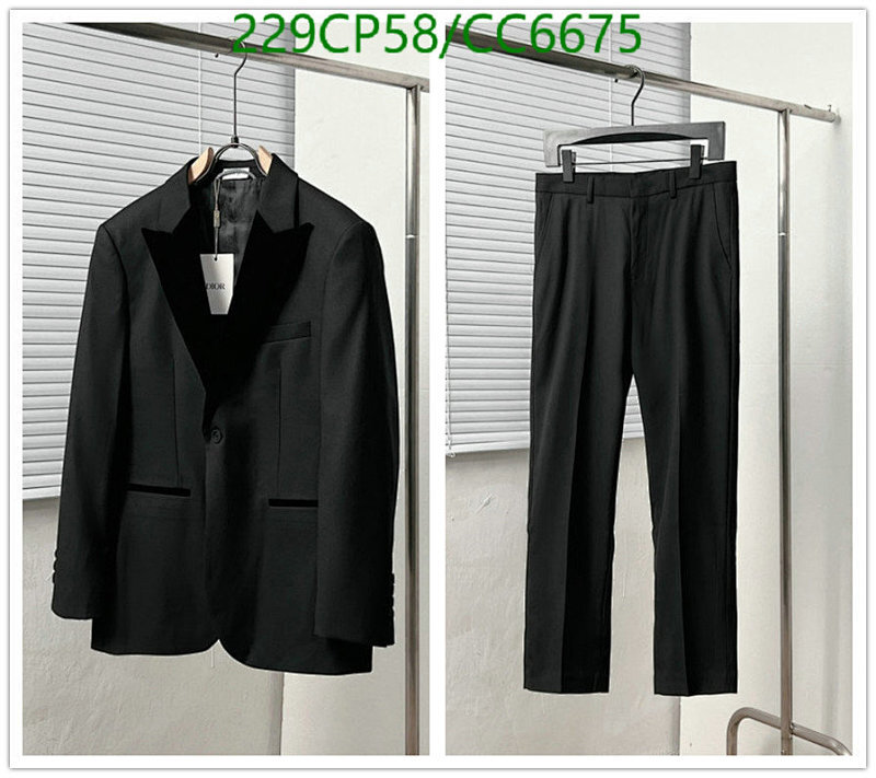 Dior Black Suit: Jacket & Pants Set - Elegant Formal Wear for Men, CC6675