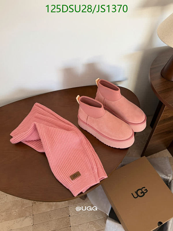 UGG Women's Pink Wool Platform Ankle Boots - EU 35-40 6 UGG Women's Pink Wool Platform Ankle Boots - EU 35-40